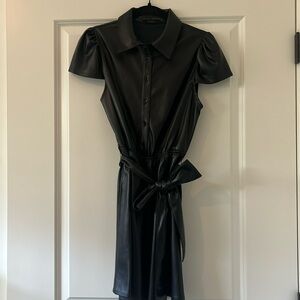 Alice & Olivia puff sleeve little black dress